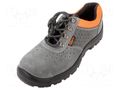 Shoes; Size: 44; grey-black; leather; with metal toecap; 7246E BETA BE7246E/44