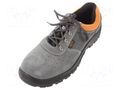 Shoes; Size: 45; grey-black; leather; with metal toecap; 7246E BETA BE7246E/45