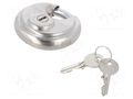 Padlock; round,shackle; stainless steel; A: 70mm; B: 17mm; C: 10mm KASP KA-K16070A3