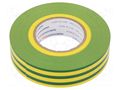 Tape: electrical insulating; W: 19mm; L: 20m; Thk: 0.18mm; PVC film HELLERMANNTYTON HTAPE-FLEX-19YG