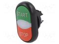 Switch: double; 22mm; Stabl.pos: 1; green/red; M22-FLED,M22-LED EATON ELECTRIC M22S-DDL-GR-GB1GB0