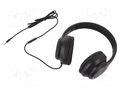 Headphones with microphone; black; Jack 3,5mm; 1.2m; 20÷20000Hz LOGILINK HS0053