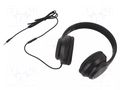 Headphones with microphone; black; Jack 3,5mm; 1.2m; 20÷20000Hz LOGILINK HS0053