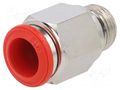 Push-in fitting; straight; -0.99÷20bar; nickel plated brass AIGNEP 50020-10-1/4