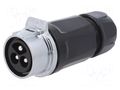 Connector: circular; plug; size 28; 02; male; PIN: 3; 500V; Quicklock LUTRONIC 2850-03-T20CR-A