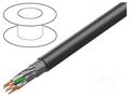 Wire; S/FTP; 4x2x23AWG; 7; outdoor; wire; OFC; PE; black; 50m Goobay S/FTP7-OFC-50-O