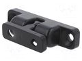 Ball catches; W: 12mm; L: 50mm; cast zinc; black; stainless steel ELESA+GANTER GN4490-ZD-50-2-SW