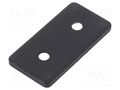Flat bar; for profiles; with bore for countersunk screws; steel ELESA+GANTER GN967-30-60-F-1-SW