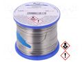 Tin; lead-based; Sn60Pb40; 0.8mm; 500g; reel; 190°C; 2.5%; Flux: SW26 CYNEL LC60-0.80/0.5