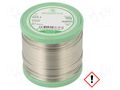 Tin; lead free; Sn96,5Ag3Cu0,5; 0.8mm; 0.5kg; reel; 217÷220°C BROQUETAS ECO4-08/05H