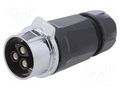 Connector: circular; plug; size 28; 02; female; PIN: 3; 500V; 43A LUTRONIC 2840-03