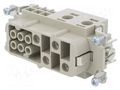 Connector: HDC; female; PIN: 10(4+6); size 16; contact insert; 690V WIELAND 72.205.1053.0