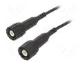 Test lead; 3A; BNC plug,both sides; Urated: 500V; Len: 2m; black ELECTRO-PJP PJP7050IEC-50-200N