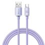 Baseus Crystal Shine Series cable USB cable for fast charging and data transfer USB Type A - USB Type C 100W 1.2m purple (CAJY000405), Baseus 6932172602826