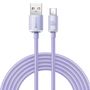 Baseus Crystal Shine Series cable USB cable for fast charging and data transfer USB Type A - USB Type C 100W 2m purple (CAJY000505), Baseus 6932172602857 6932172602857