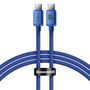 Baseus CAJY000603 USB-C - USB-C PD cable 100W 5A 480Mb/s 1.2m - blue, Baseus 6932172602871 6932172602871