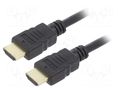Cable; HDMI plug,both sides; PVC; HDMI 2.0; 0.5m; black; 30AWG GEMBIRD CC-HDMI4-0.5M