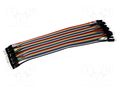 Connection cable; mix colours; 40pcs; 170mm; ribbon KAMAMI CAB/M-MR-40-17