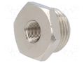 Nipple; threaded,reductive; nickel plated brass; max.300°C PNEUMAT 2090-1/2-1/8