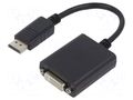 Adapter; DisplayPort plug,DVI-I (24+5) socket; DisplayPort 1.2 GEMBIRD A-DPM-DVIF-03