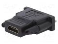 Adapter; DVI-D (18+1) plug,HDMI socket; black GEMBIRD A-HDMI-DVI-2