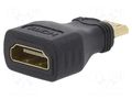 Adapter; HDMI socket,mini HDMI plug; black GEMBIRD A-HDMI-FC