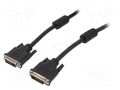 Cable; DVI-D (24+1) plug,both sides; PVC; 4.5m; black; dual link GEMBIRD CC-DVI2-BK-15