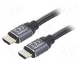 Cable; HDMI plug,both sides; textile; 5m; black; HDMI 2.0; 28AWG GEMBIRD CCBP-HDMI-5M