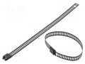 Cable tie; L: 150mm; W: 7mm; acid resistant steel AISI 316; 445N RAYCHEM RPG LC76-150