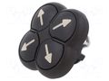 Switch: 4-position; 22mm; Stabl.pos: 1; black; none; IP66; flat EATON ELECTRIC M22S-D4-S-X7