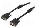 Cable; DVI-D (24+1) plug,both sides; PVC; dual link; 1.8m; black GEMBIRD CC-DVI2-BK-6