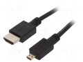 Cable; HDMI plug,micro HDMI plug; PVC; HDMI 2.0; 4K,UHD 2160p GEMBIRD CC-HDMID-6