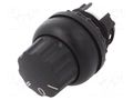 Switch: rotary; 22mm; Stabl.pos: 3; black; none; IP66; prominent EATON ELECTRIC M22S-WR3