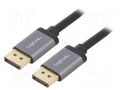 Cable; DisplayPort plug,both sides; DisplayPort 1.2,HDCP 1.3 LOGILINK CDA0102