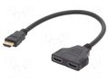 Splitter; passive; black; Input: HDMI plug; Out: HDMI socket x2 GEMBIRD DSP-2PH4-04