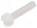 Screw; M3x16; 0.5; Head: cheese head; slotted; 0.9mm; polyamide DREMEC DR8G201M3X16