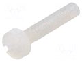 Screw; M3x16; 0.5; Head: cheese head; slotted; 0.9mm; polyamide DREMEC DR8G201M3X16