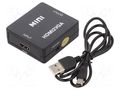 Converter; HDMI 1.3; Support: Full HD 1080p GEMBIRD DSC-HDMI-VGA-001