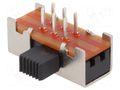 Switch: slide; Pos: 2; SPDT; 0.3A/30VDC; ON-ON; PCB,THT; 17x7x7mm KNITTER-SWITCH MFP2220-R