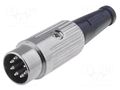 Connector: DIN; plug; male; PIN: 7; 270°; straight; for cable; 34V; 2A DELTRON 610-0700