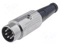 Connector: DIN; plug; male; PIN: 7; 270°; straight; for cable; 34V; 2A DELTRON 610-0700