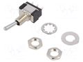 Switch: toggle; Pos: 2; SPDT; (ON)-ON; 6A/125VAC; 6A/6VDC; MTA; 20mΩ KNITTER-SWITCH MTA106F