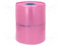Protection bag; ESD; L: 250m; W: 300mm; Thk: 90um; polyetylene; pink EUROSTAT GROUP ERS-200310030