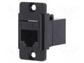 Coupler; DUALSLIM; Cat: 5e; 8p8c; RJ45 socket,both sides; 29mm CLIFF CP30720MB