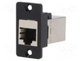 Coupler; Slim; Cat: 5e; shielded; 8p8c; RJ45 socket,both sides CLIFF CP30620SMB