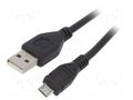 Cable; USB 2.0; USB A plug,USB B micro plug; gold-plated; 1.8m GEMBIRD CCP-MUSB2-AMBM-6