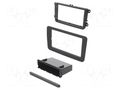 Radio frame; Seat,VW,Škoda; 2 DIN; black/rubber-touch ACV RAM-40.674