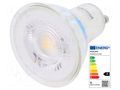 LED lamp; white warm; GU10; 230VAC; 355lm; P: 4.6W; 36°; 2700K PHILIPS 75251700