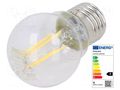 LED lamp; white warm; E27; 230VAC; 470lm; P: 4.3W; 2700K; CRImin: 80 PHILIPS 76317600