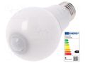 LED lamp; warm white; E27; 230VAC; 806lm; P: 8W; 280°; 2700K PHILIPS 78273300